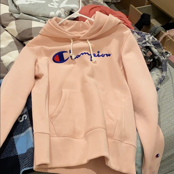 Champion Reverse Weave Pink Big Logo Hoodie - Picture 4 of 4